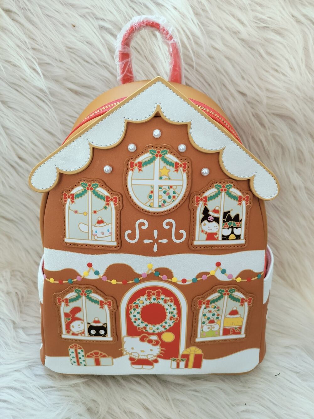 5902) Loungefly Sanrio Hello Kitty & Friends Gingerbread House Mini Backpack